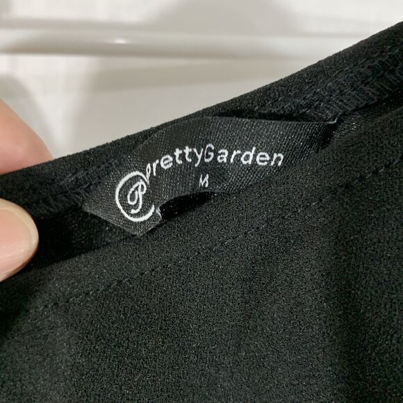Pretty Garden Ruched One Shoulder Womens M Black Cocktail - Picture 5 of 8